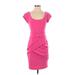 Joseph Ribkoff Cocktail Dress - Sheath: Pink Solid Dresses - Women's Size 2