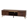 Graceland Mid-Century Modern Transitional Walnut Brown Finished Wood 2-Door Tv Stand by Baxton Studio in Walnut Brown