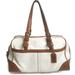 Coach Bags | Coach Hampton Bag Doctors Satchel Shoulder Bag White & Tan Leather Style F11198 | Color: Brown/White | Size: Os