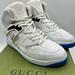 Gucci Shoes | Gucci Basket High White-Blue, Ds Us Men’s Size 10.5 New In Box, Authentic | Color: Blue/White | Size: 10.5