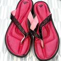 Adidas Shoes | Adidas Black & Pink Cushioned Women's Athletic Thong Sandals Size 9 | Color: Black/Pink | Size: 9