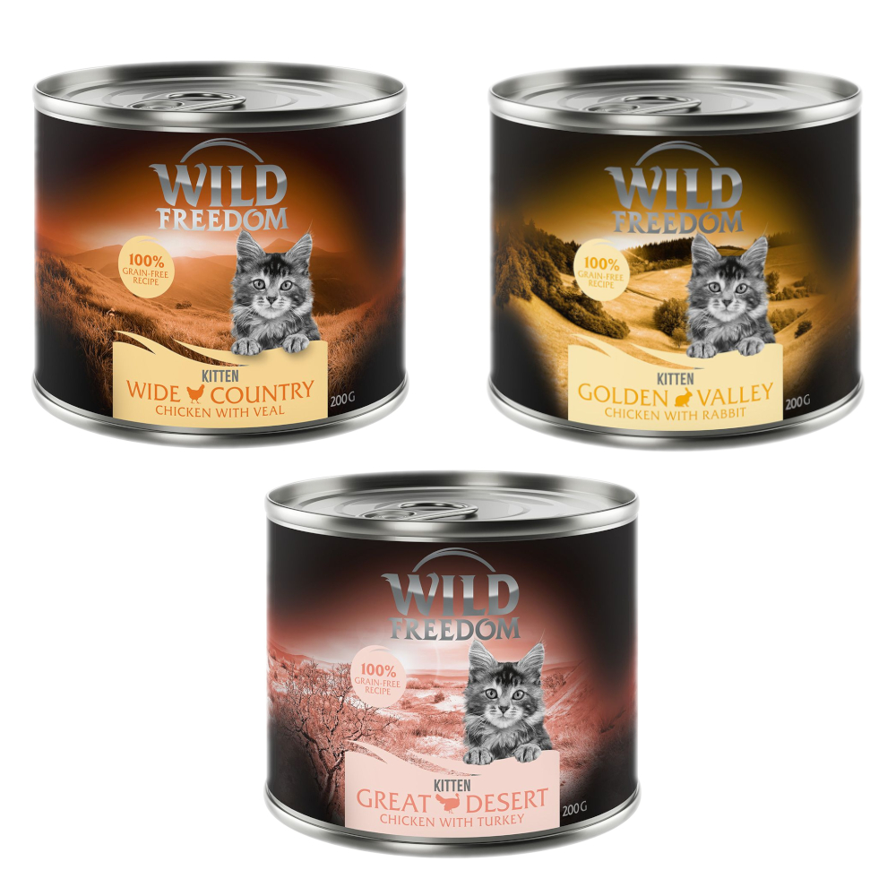 6x200g Kitten Mixed Pack Wild Freedom Wet Cat Food