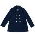 J. Crew Jackets & Coats | J. Crew Wmns Blue & White Double Breasted Button Up Casual Long Over Coat Size 6 | Color: Blue | Size: 6