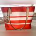 Kate Spade Bags | Kate Spade Orange & White Striped Faux Leather Tote | Color: Orange/White | Size: Os