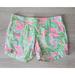 Lilly Pulitzer Shorts | Lilly Pulitzer The Cullahan Green Pink Flamingo Tropical Hawaiian Shorts Size 4 | Color: Green/Pink | Size: 4