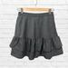 J. Crew Skirts | J. Crew Wool Blend Grey Ruffle Skirt | Color: Gray | Size: 0