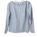 J. Crew Tops | J. Crew Long Sleeve Striped Shirt Blouse Top Blue And White Size Small | Color: Blue/White | Size: Small