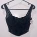 Anthropologie Tops | Anthropologie Corset Style Crop Top Black Size S | Color: Black | Size: S