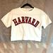 Zara Shirts & Tops | Harvard Crop Top | Color: Red/White | Size: 12g
