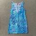 Lilly Pulitzer Dresses | Lilly Pulitzer Sleeveless Cotton Mini Dress | Color: Blue/Green | Size: M