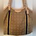 Coach Bags | Coach Brown Signature Stripe Devin Shoulder Bag | Color: Brown/Yellow | Size: Os