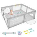 Baby Playpen Portable Large Safety Infant Activity Center W/ 50 PCS Ocean Balls Home Garden Baby Nursery Decoration & Furniture Playpens