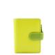House of Luggage Real Leather Womens Zip Bi Fold Coins Banknotes Creditcard ID Wallet HLG40 (Lime Multi)