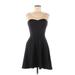 American Rag Cie Casual Dress - Mini Sweetheart Sleeveless: Black Solid Dresses - Women's Size Medium