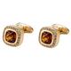 Classic French Cufflinks with Gemstone Sleeve Nail Cuff Coat Buttons