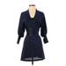 Even Design History Casual Dress - A-Line: Blue Dresses - Women's Size Small