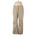 Lands' End Khaki Pant: Tan Print Bottoms - Women's Size 10