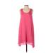 Tommy Bahama Casual Dress - A-Line Scoop Neck Sleeveless: Pink Print Dresses - Women's Size 2X-Small