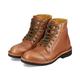 JIM GREEN Numzaan Frog Sole Boots Lace-Up Water Resistant Full Grain Leather Work or Hiking Boot, Natural Veg Tan, 9 UK