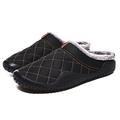 GERRIT Mens Slippers Big Size 39-48 Lazy Cotton Slippers Men Winter Outdoor Men Shoes WaterProof Cold-Proof Casual Shoes Men Plush Warm Man Footwear Slippers Women (Color : Noir, Size : 7)