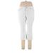 Coldwater Creek Jeggings - High Rise Boot Cut Boot Cut: White Bottoms - Women's Size 14 Petite - Stonewash