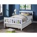 White Twin Platform Bed Frame With Pull-out Trundle For Guest