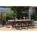 Amazonia Petherson Aluminum Outdoor Patio Dining Set - Black Chairs