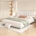 Queen Size Modern Upholstered Platform Bed With Soft Headboard