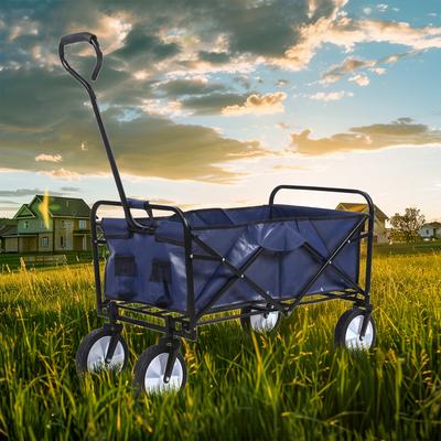 CUSchoice Heavy duty Portable Garden Cart with Wheels and Adjustable Handle