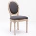 Upholstered Fabrice French Dining Chair With Rubber Legs,Set of 2