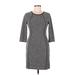 H&M Cocktail Dress - Sheath: Gray Tweed Dresses - Women's Size Medium