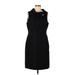 Tahari by ASL Casual Dress - Sheath High Neck Sleeveless: Black Solid Dresses - Women's Size 10