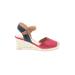Tommy Hilfiger Wedges: Red Solid Shoes - Women's Size 7 1/2 - Almond Toe