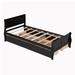 Shopperstage Platform Storage Bed Wood in Brown | 35.4 H x 41.1 W x 82.6 D in | Wayfair SG-DM42077974