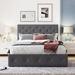 Red Barrel Studio® Jodhi Upholstered Slat Bed Upholstered, Wood in Gray | 48.6 H x 58.8 W x 77.9 D in | Wayfair 0A7D484E609946F188818366890630CB