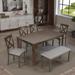 Gracie Oaks Keyara Rectangular 34.5" L x 58.5" W Dining Set Wood in Brown | 30 H x 58.5 W x 34.5 D in | Wayfair 81804633A39C48959D6AD21238FC5A25