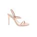 Steve Madden Heels: Pink Solid Shoes - Women's Size 9 1/2 - Open Toe