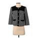 St. John Blazer Jacket: Short Black Color Block Jackets & Outerwear - Women's Size 4