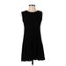 Michael Lauren Casual Dress - A-Line Crew Neck Sleeveless: Black Solid Dresses - Women's Size X-Small