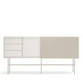 Buffet avec porte coulissante en bois L180 cm beige