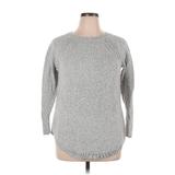 Ann Taylor LOFT Pullover Sweater: Gray Tops - Women's Size 14 Plus