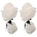 2 PCS Halloween Clothes Costumes for Judge Wig Men Funny Wigs White Powdered Man Cosplay Christmas Curls Pet