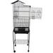 6894 3/8 Bar Spacing Tall Villa Top Cage With Stand 18 X 14 /Small Black