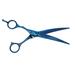 Dog Cat Pet Lefty Grooming Shears Blue Titanium Pro Quality Left Hand Scissors (Curved Shears)