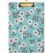 Wellsay Wildflowers Clipboard A4 Standard Size Decorative Clipboard with Low Profile Metal Clip for Students Men Women Classroom and Office