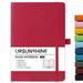 URSUNSHINE Ruled Notebook/Journal - Classic Lined Journal/Notebook Hardcover with Thick Paper 5.3 x 8.26 Banded + Pen Holder +Inner Pocket - Burgundy