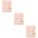 3 Pieces The Notebook Pads Writing Diary Travel Journal Daily Planning Academic Planner Girl Pink Rabbit