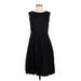 Robert Rodriguez Casual Dress - A-Line Crew Neck Sleeveless: Black Print Dresses - Women's Size 2