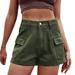 Womens Bike Shorts with Padding Women s Summer High Waisted Denim Shorts Folded Hem Casual Short Jeans