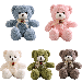 Hirigin 12.99inches Plush Teddy Bear Stuffed Animals Cute Soft Stuffed Doll Bow Flower Toy Birthday Gift For Mom Children Adults